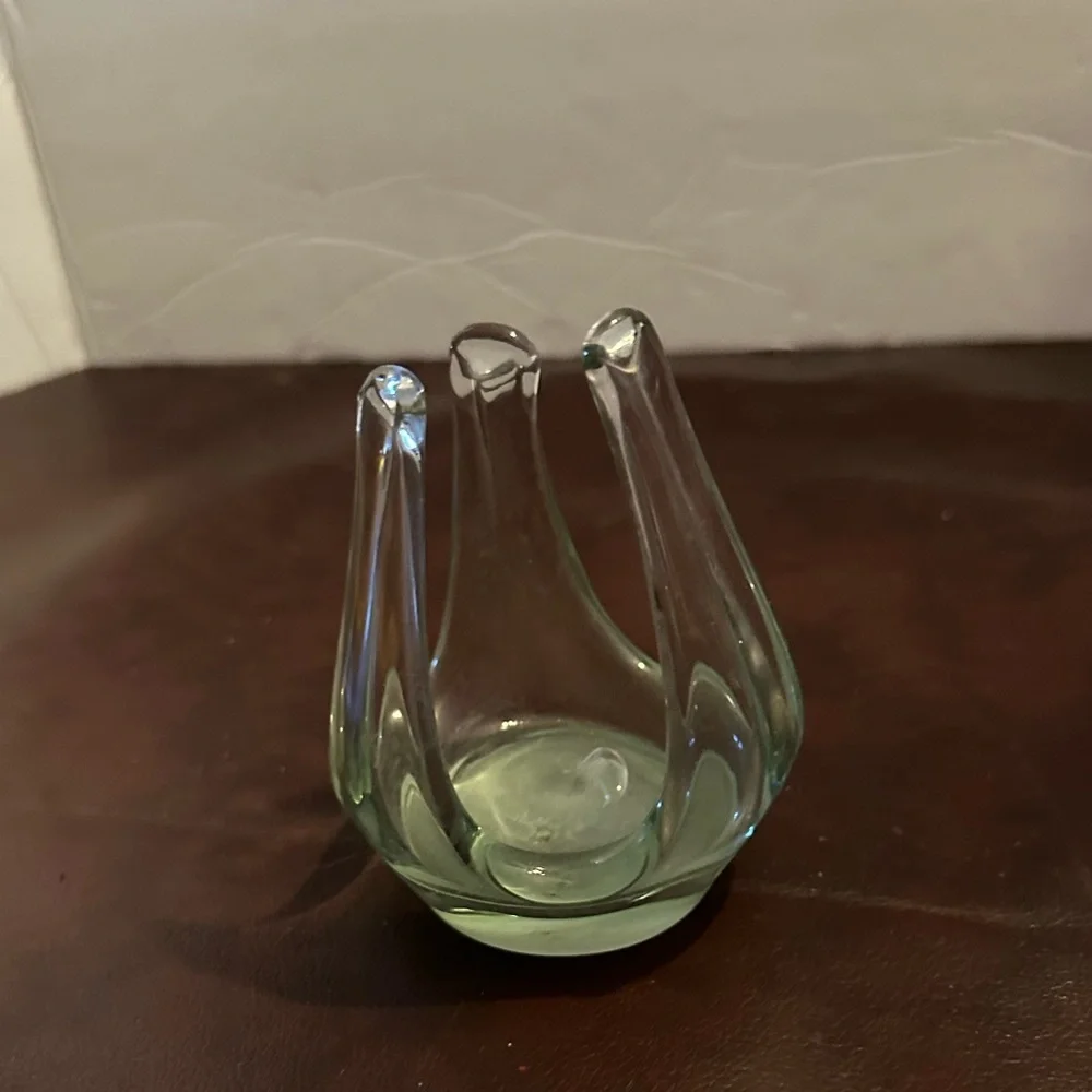 Hand blown glass votive holder